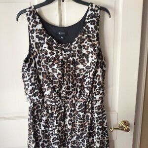 GU AB Studio Leopard print sleeveless dress size Large